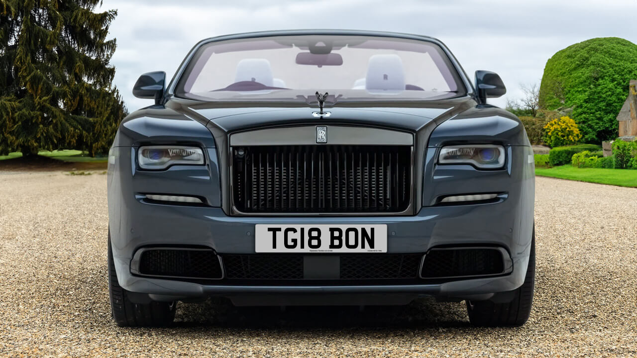 Car displaying the registration mark TG18 BON